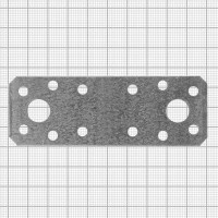 Пластина крепежная КР 100x35x1.8 оцинкованная сталь цвет серебро