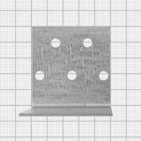 Угол крепежный равносторонний KUR 50x50x50x1.8 оцинкованная сталь цвет серебро