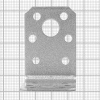 Угол крепежный KU 50x50x35x1.8 сталь цвет серый