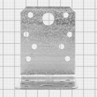 Угол крепежный KU 70x70x55x1.8 сталь цвет серый