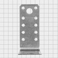 Угол крепежный KU 90x90x40x1.8 сталь цвет серый