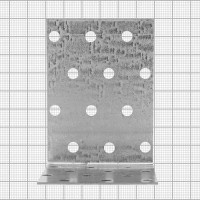 Угол крепежный равносторонний KUR 80x80x60x1.8 оцинкованная сталь цвет серый