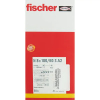 Дюбель-гвоздь Fischer 8х100 мм, нержавеющая сталь А2, 50 шт.