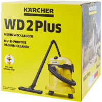 Пылесос строительный Karcher WD 2 Plus V-15/4/18/C, 1000 Вт, 15 л