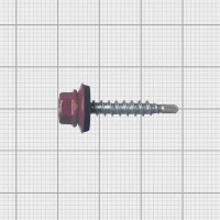 Кровельные саморезы с буром 4.8x29 цвет красный 200 шт./уп.