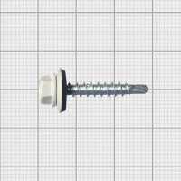 Кровельные саморезы с буром 4.8x29 цвет белый 200 шт./уп.