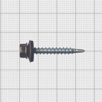 Кровельные саморезы с буром 4.8x35 цвет коричневый 200 шт./уп.