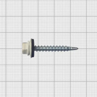 Кровельные саморезы с буром 4.8x35 цвет белый 200 шт./уп.