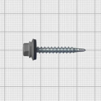 Кровельные саморезы с буром 4.8x35 цвет серый 200 шт./уп.