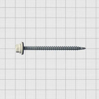 Кровельные саморезы с буром 4.8x70 цвет белый 100 шт./уп.
