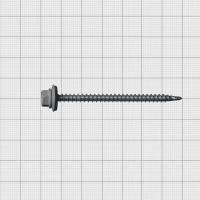 Кровельные саморезы с буром 4.8x70 цвет серый 100 шт./уп.