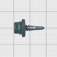 Кровельные саморезы с буром 5.5x19 цвет зеленый 100 шт./уп.