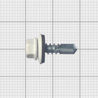 Кровельные саморезы с буром 5.5x19 цвет белый 100 шт./уп.