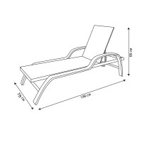 Шезлонг GreenGard Фиджи 196х77х35 см сталь/полиротанг коричневый