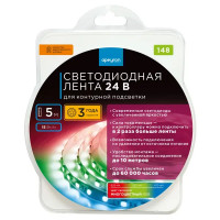 Комплект светодиодной ленты для контурной подсветки SMD 5050 60 диод/15 Вт/м 24 В 10 мм IP20 5 м RGB свет