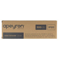 Блок питания для светодиодов Apeyron 24 В 300 Вт