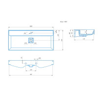 Раковина Вилис 100 см мебельная