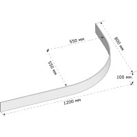 Панель душевого поддона Form 1/4 круга полистирол 120x80 см