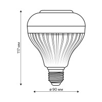 Лампа светодиодная Music E27 230 В 10 Вт 800 лм, регулируемый цвет света RGB, музыкальная, подключение к смартфону