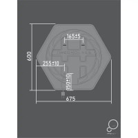 Зеркало для ванной Omega Glass Гавр SD69 с подсветкой 60x67.5 см прямоугольное