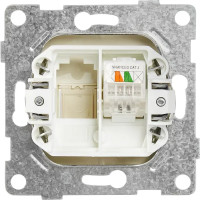 Телефонная розетка встраиваемая Gusi Electric Ugra RJ12 без заземления цвет бежевый