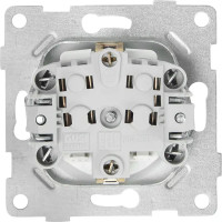 Розетка встраиваемая Gusi Electric с заземлением с защитной шторкой цвет серебро