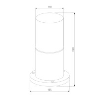 Фонарный столб малый Elektrostandart Roil IP54 1XE27X40W 25 см цвет черный дымчатый