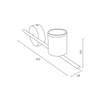 Настенный светильник светодиодный Acru 12 Вт нейтральный белый свет, цвет белый