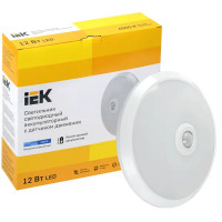 Светильник Iek Led PRO 6500 К 12 Вт IP20 с датчиком движения и ИБП 3ч