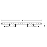 Добор телескопический Канзас/Опал 10x150x2150 мм ПВХ ламинация цвет дуб европейский серый