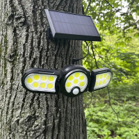 Светильник светодиодный уличный Duwi Solar LED на солнечных батареях 3 режима 28Вт 6500К 910Лм IP65 датчик движения черный