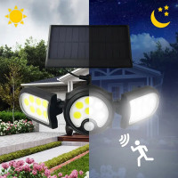 Светильник светодиодный уличный Duwi Solar LED на солнечных батареях 3 режима 28Вт 6500К 910Лм IP65 датчик движения черный