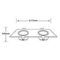 Светильник точечный встраиваемый Ritter Artin 51420 6 2xGU5.3 под отверстие 80x160 мм цвет черный