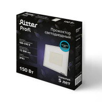 Прожектор светодиодный уличный Ritter Profi 53411 6 150 Вт 15000 Лм 180-240В холодный белый свет 6500К IP65 черный