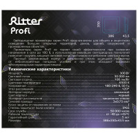 Прожектор светодиодный уличный Ritter Profi 53413 0 300 Вт 30000 Лм 180-240В холодный белый свет 6500К IP65 черный