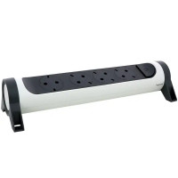 Колодка для удлинителя Legrand Комфорт 4 розетки с заземлением 3680 Вт цвет белый/черный