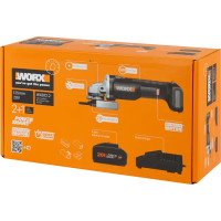 УШМ аккумуляторная бесщеточная Worx WX812.2, 20 В Li-ion 4 Ач 125 мм