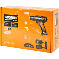 Дрель-шуруповерт аккумуляторная Worx WX100, 20 В Li-ion 1x2 Ач