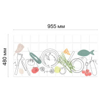 Листовая панель ПВХ Трапеза 955x480x0.3 мм 0.46 м²