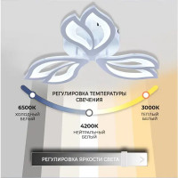 Люстра потолочная Семь огней SF7097/3C-WT LED 66 Вт регулируемый белый свет цвет белый