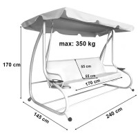 Качели садовые GreenGard София 2 3-х местные до 350 кг зеленый