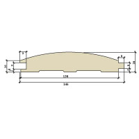 Блок-xаус хвоя 28x146x3000 мм сорт Норма 1.31 м²