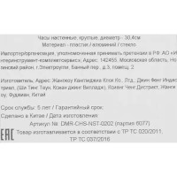 Часы настенные Dream River DMR круглые ø30.4 см цвет белый