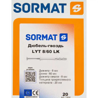 Дюбель-гвоздь Sormat LYT 8/60 LK SP 20 шт.