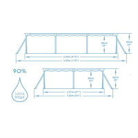 Бассейн каркасный прямоугольный Bestway 56411 BW 300х201х66 см