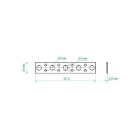 Перфорированная лента прямая LP 20x0.8 25 м оцинкованная сталь цвет серый