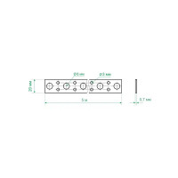 Перфорированная лента прямая LP 20x0.8 5 м оцинкованная сталь цвет серый