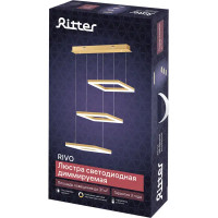 Люстра потолочная светодиодная диммируемая Ritter Rivo 52089 8 с д/у 106 Вт 31 м² 2700К-6500К цвет белый/золотой