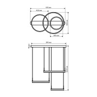 Люстра потолочная светодиодная диммируемая Ritter Rivo 52091 1 с д/у 100 Вт 23 м² 2700К-6500К цвет белый/золотой