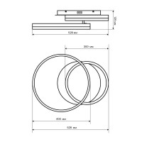 Люстра потолочная светодиодная диммируемая Ritter Eclipse 52082 9 с д/у 56 Вт 14 м² 2700К-6500К цвет белый